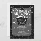 Invitation Chaudière à bière ensorcelante Baby Shower Hallowe (Devant)