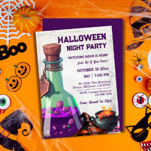 Invitation Chaudière chaudron potion magique crâne casquette 