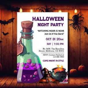 Invitation Chaudière chaudron potion magique crâne casquette 