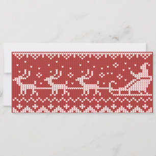 Invitation Chaudron moche Le Père Noël traîne et rennes