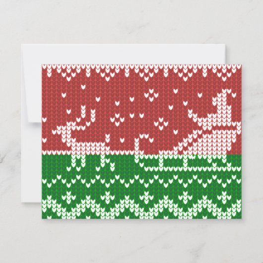 Invitation Chaudron moche Le Père Noël traîne et rennes (Devant)