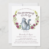 Invitation Chauffage à la maison Purr-ty Party Thème Chat (Devant)