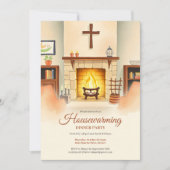 Invitation Chauffage Chauffage Chaleureux Foyer Dîner Foyer (Devant)