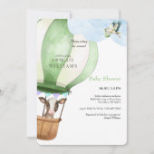 Invitation Chauffage de cigogne et de vache dans le Baby show (Devant)