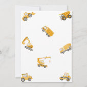 Invitation Chauffage de construction Camion de vidage 3e y 3e (Dos)