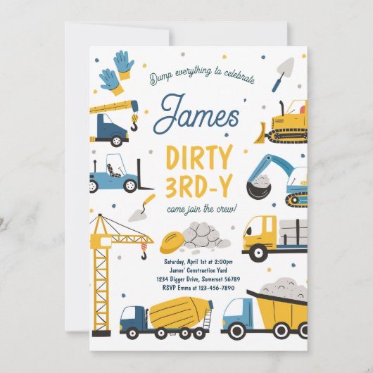 Invitation Chauffage de construction Camion de vidage 3e y 3e (Devant)