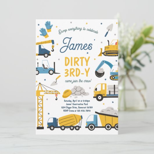 Invitation Chauffage de construction Camion de vidage 3e y 3e (Debout devant)