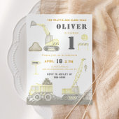 Invitation Chauffage de construction Camion Enfants Première 