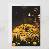 Invitation Chauffage de sorcière volante de chauves-souris lu (Dos)