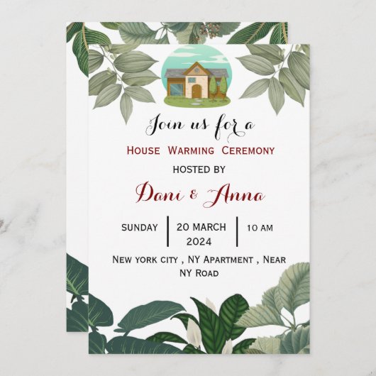 Invitation Chauffage domestique (Devant / Derrière)