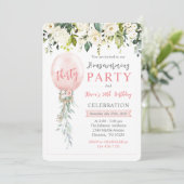 Invitation Chauffage et anniversaire personnalisés (Debout devant)