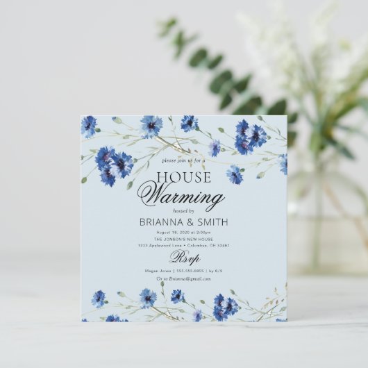 Invitation Chauffage Floral moderne (Debout devant)