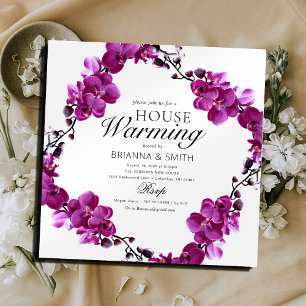 Invitation Chauffage Floral Moderne Tellement Violet