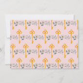 Invitation Chauffage ménager Nouvelle maison Florales clés ro (Dos)