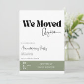 Invitation Chauffage • Nous avons déménagé Fête de (Debout devant)