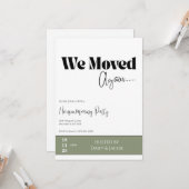 Invitation Chauffage • Nous avons déménagé Fête de (Devant/Arrière en situation)