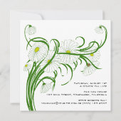 Invitation Chauffage vintage, Gerber Daisy Fleurs florales (Dos)