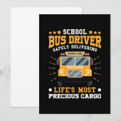 Invitation Chauffeur d'autobus scolaire livre en toute sécuri (Devant / Derrière)