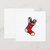 Invitation chaussette de Noël (Devant / Derrière)