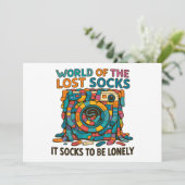 Invitation Chaussettes Danoises Drôle Monde Manquant Mais Pas (Debout devant)
