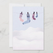 Invitation Chaussettes d'hiver de vacances Noël (Dos)