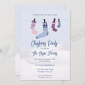 Invitation Chaussettes d'hiver de vacances Noël (Devant / Derrière)