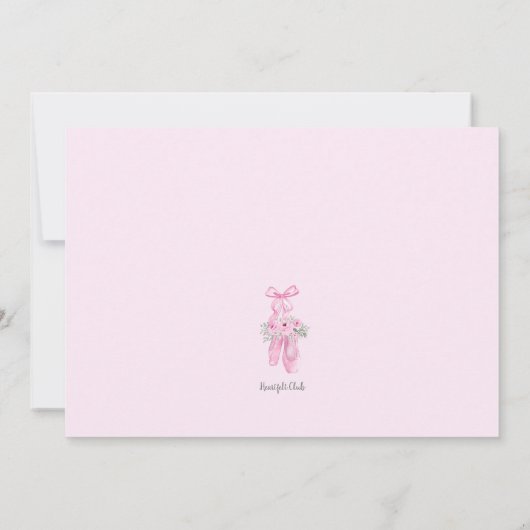 Invitation Chaussons de ballet (Dos)