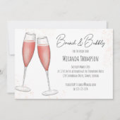 Invitation Chaussure à brunch rose QR Code Médias sociaux (Devant)