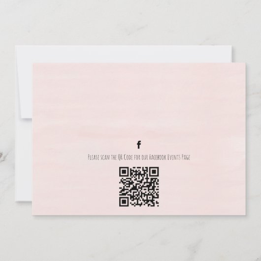 Invitation Chaussure à brunch rose QR Code Médias sociaux (Dos)