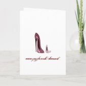 Invitation Chaussure à lèvres et à Stiletto rouge (Dos)