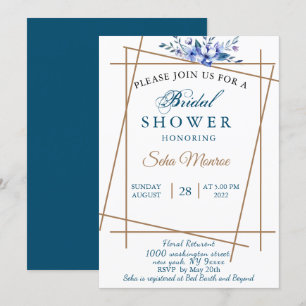 Invitation Chaussure à nage flottante bleu marine