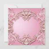 Invitation Chaussure à talon élevé Quinceañera rose (Dos)