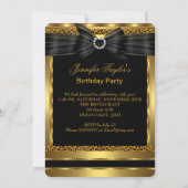 Invitation Chaussure à talon haut Léopard doré Anniversaire n (Dos)