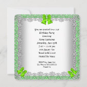 Invitation Chaussure à talon haut lime pour 21e anniversaire (Dos)