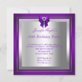 Invitation Chaussure à talon haut pailletée argent violet Ann (Dos)