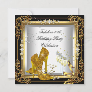 Invitation Chaussure à talon haut pour fête d'anniversaire en