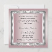 Invitation Chaussure à talon haut Rose rose Quinceanera (Dos)