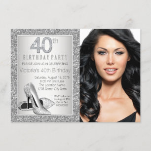 Invitation Chaussure à talon haute Parties scintillant d'arge