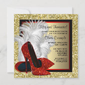 Invitation Chaussure à talon rouge N'importe quel nombre Anni (Devant)