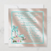 Invitation Chaussure à talon vif rose et Turquoise haute Quin (Dos)