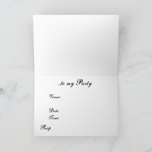 Invitation Chaussure à vis (Intérieur)