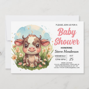 Invitation Chaussure bébé Barnyard moderne enchantée