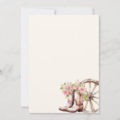 Invitation Chaussure de cowgirl rustique florale Western Mari (Dos)