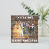 Invitation Chaussure de Noël Wagon Roue Boots de cow-boy Hors (Debout devant)
