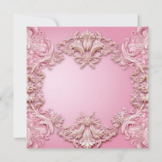 Invitation Chaussure d'or rose vif pour femmes fête d'anniver (Dos)