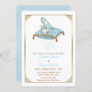 Invitation Chaussure en verre Cendrillon Fête des mariées élé