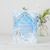 Invitation Chaussure en verre Cendrillon Quinceanera (Debout devant)