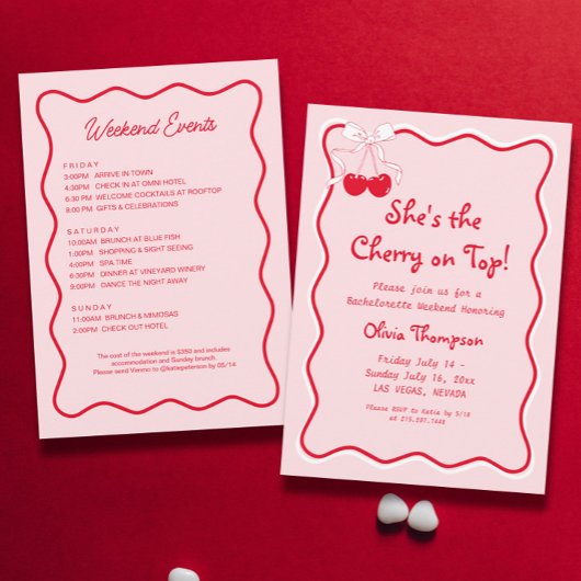 Invitation Chaussure La Cerise Sur Le Top Bachelorette Party