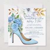 Invitation Chaussure nuptiale florale quelque chose Fête des  (Devant)