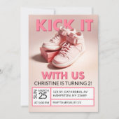 Invitation Chaussure Rose Pâle pour Fille de 2 ans (Devant)